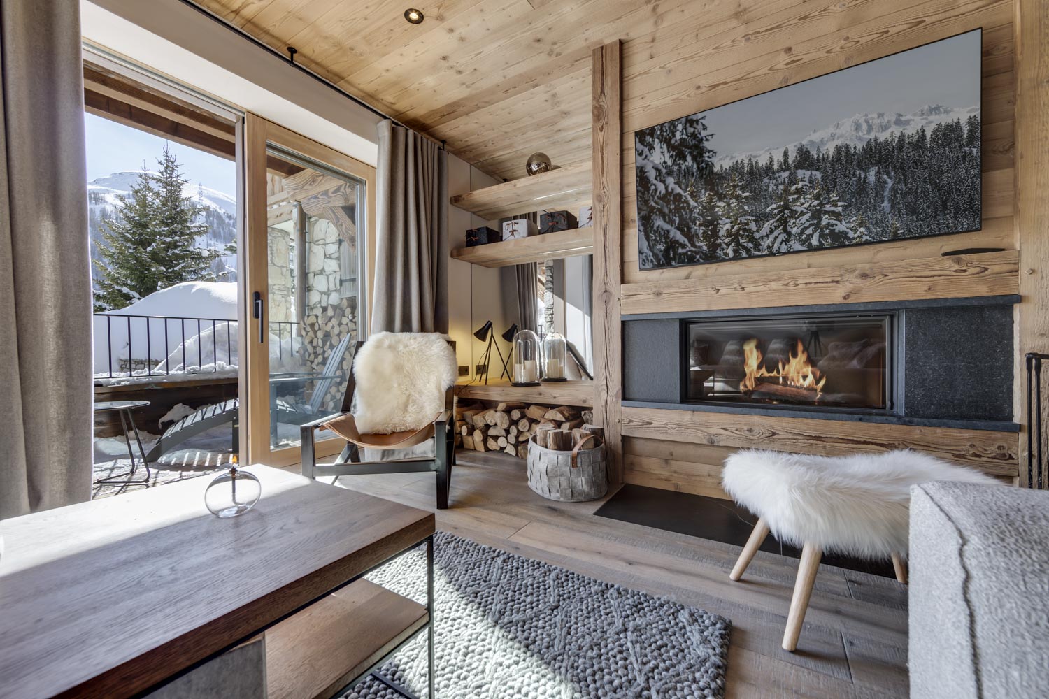 Luxury Apartment - Fireplace with view on Solaise - Val d'Isère