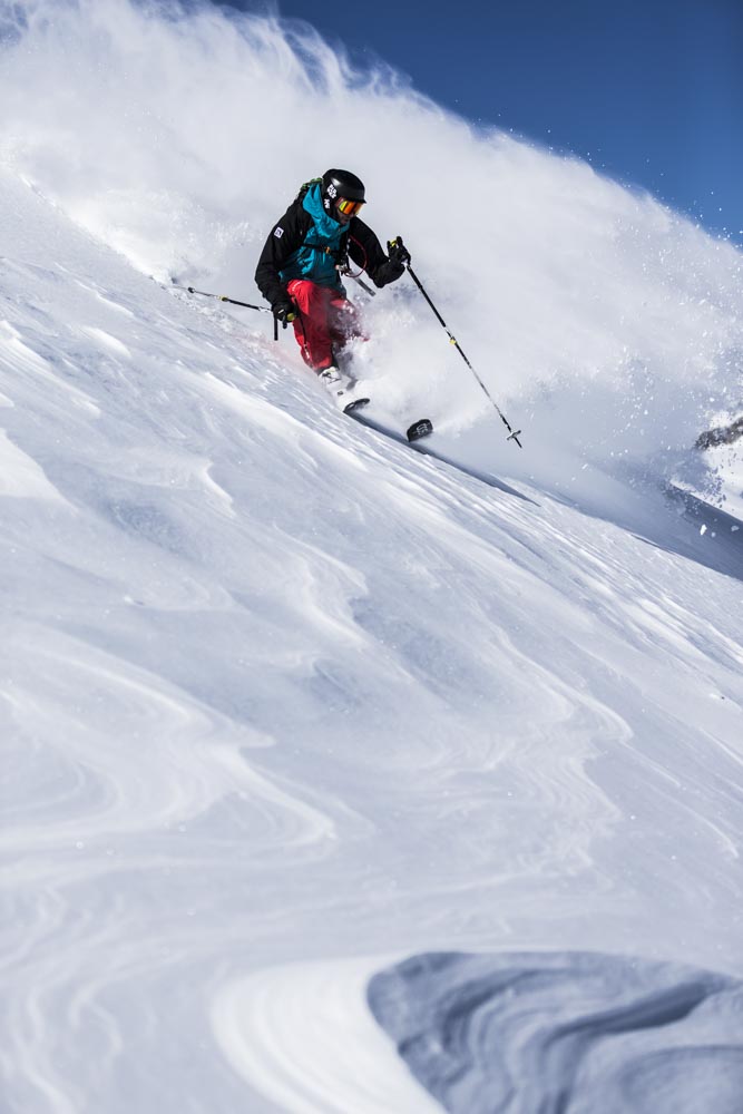 Planks Clothing - Jim Adlington - Powder Turn - Skiing - Off Piste - Val d'Isère