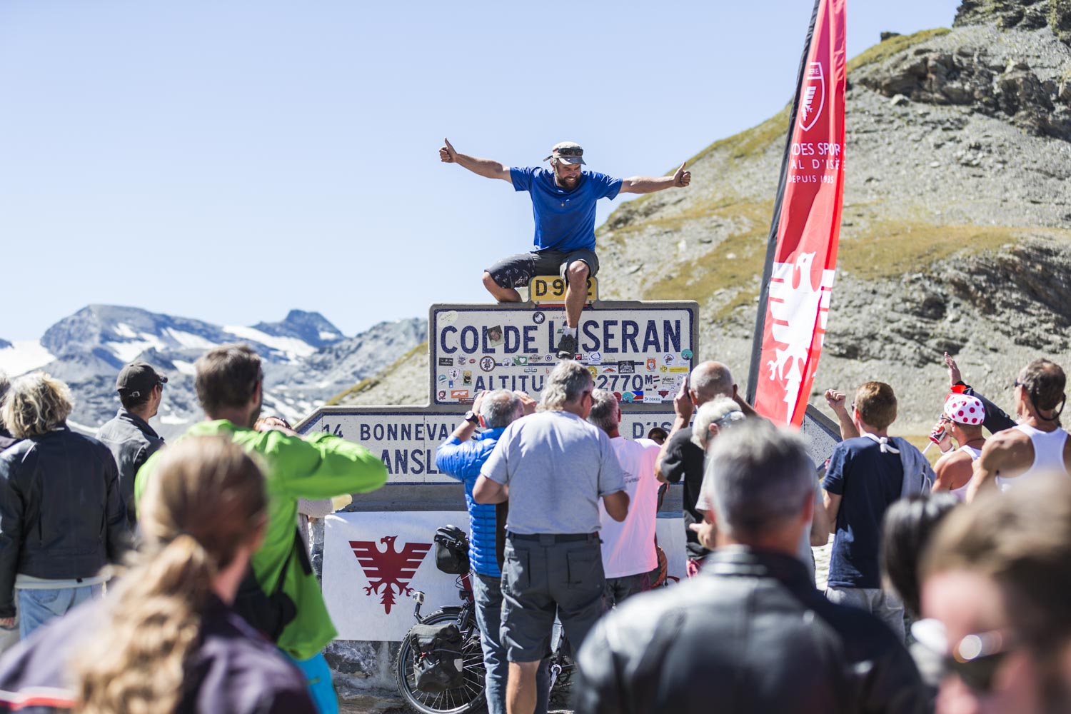 Stéphane Amann - Bouli - World Bicycle Tour - Col de l'Iseran - Val d'Isère