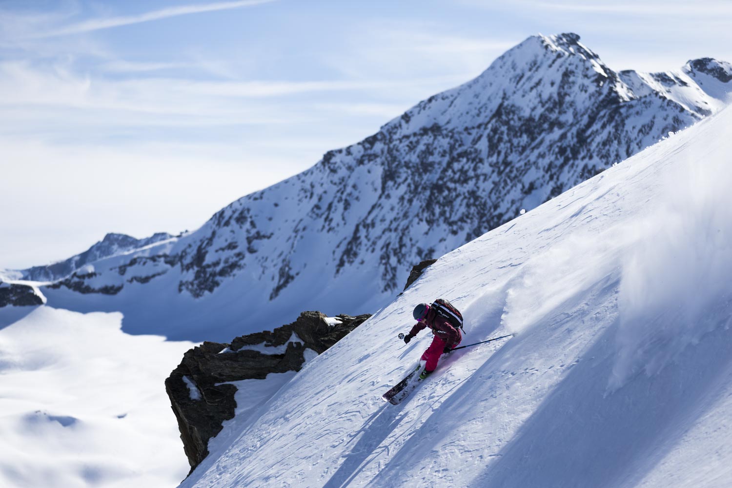 McKenna Peterson - Off Piste Turn - Skier - Pointe de la Sana - Val d'Isère